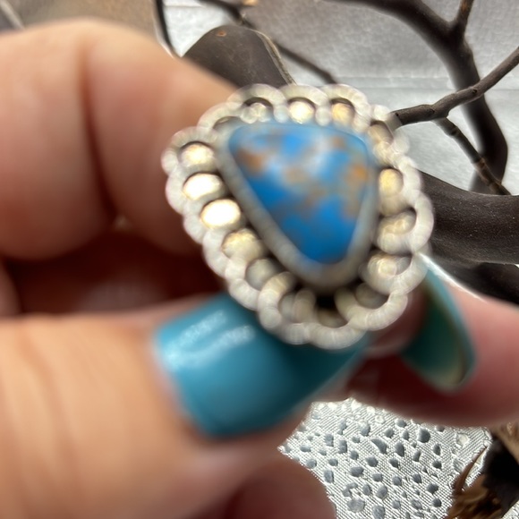 gorgeous copper turquoise, ring 7 3/4 - Picture 3 of 5